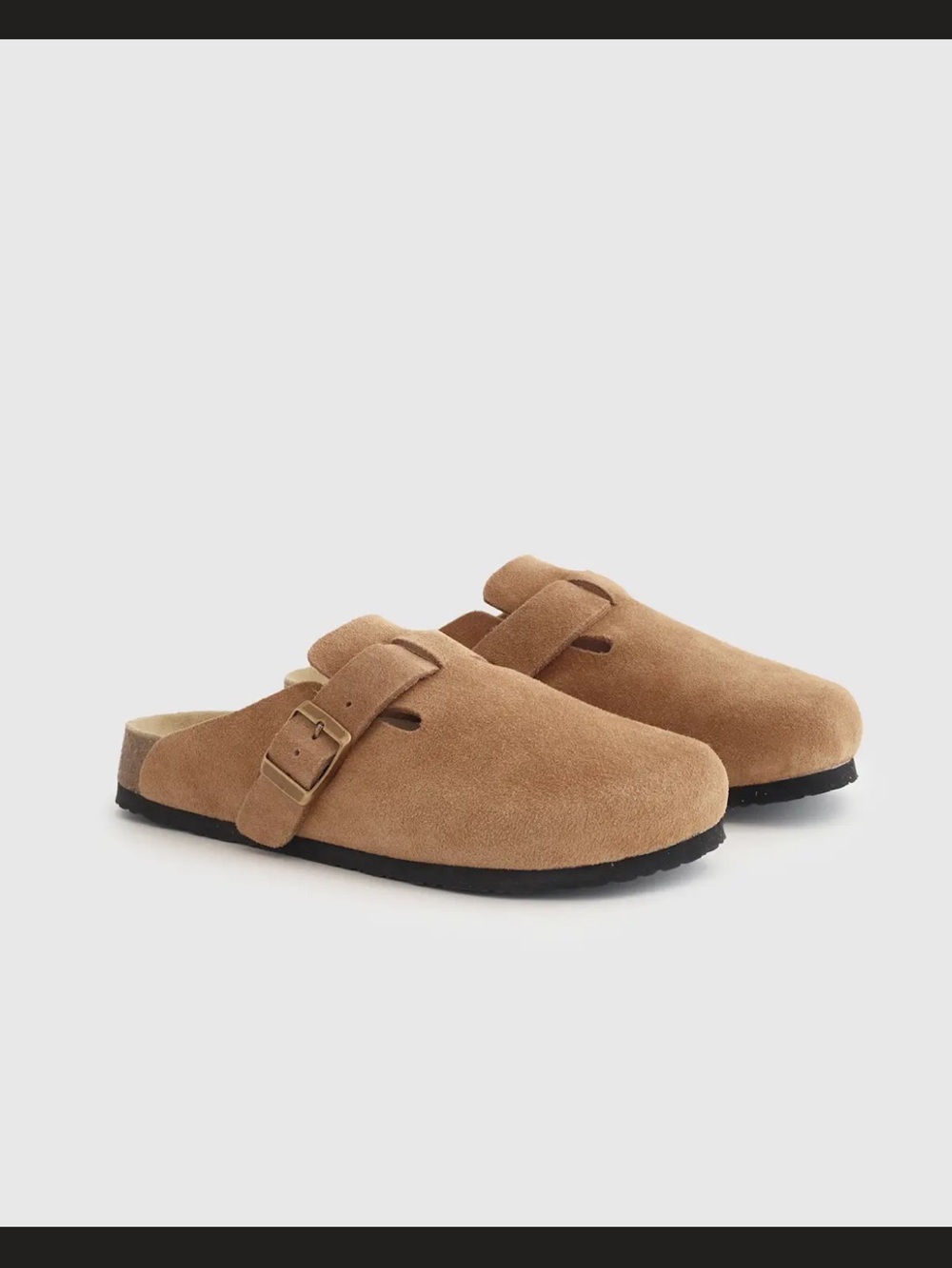 Quince Women's Suede Mule Clogs in Pecan